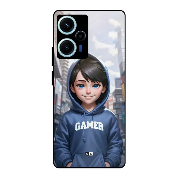 Cute Gamer Metal Back Case for Poco F5