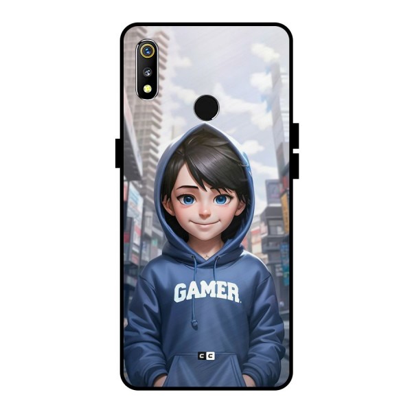 Cute Gamer Metal Back Case for Realme 3