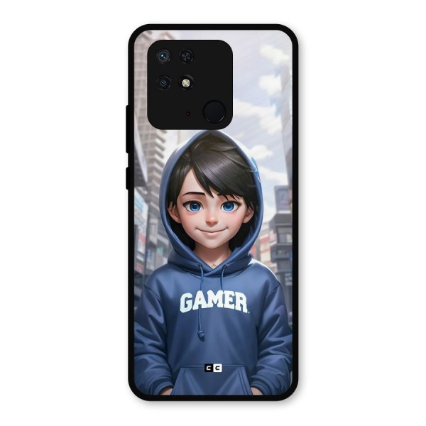 Cute Gamer Metal Back Case for Redmi 10