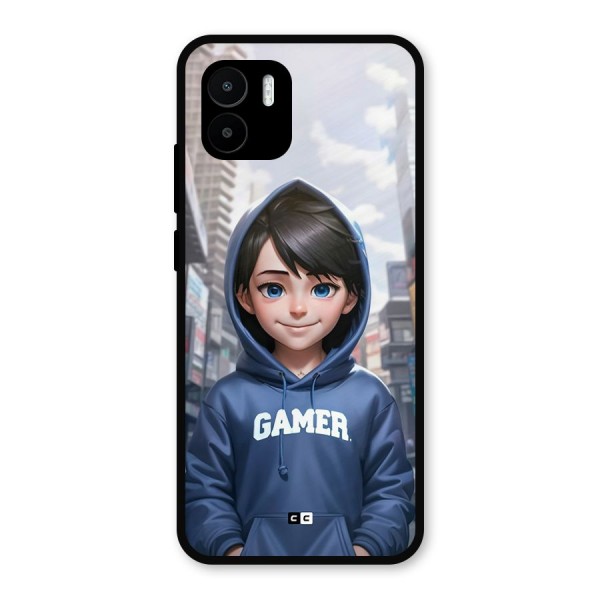 Cute Gamer Metal Back Case for Redmi A1