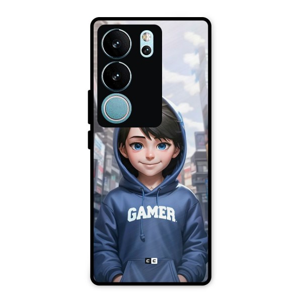 Cute Gamer Metal Back Case for Vivo V29 Pro