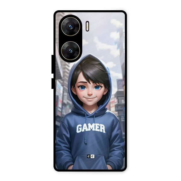 Cute Gamer Metal Back Case for Vivo V29e