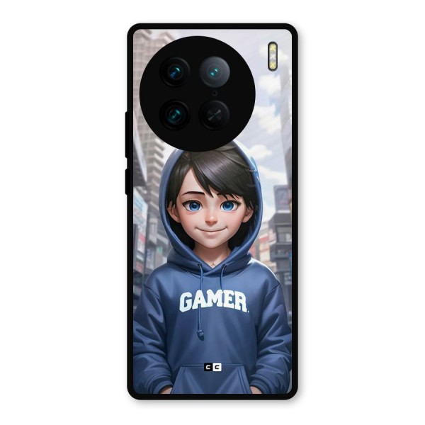 Cute Gamer Metal Back Case for Vivo X90 Pro