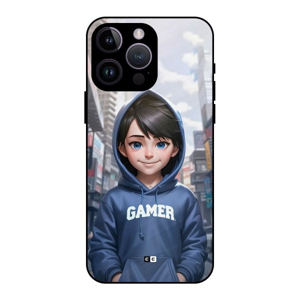 Cute Gamer Metal Back Case for iPhone 14 Pro Max