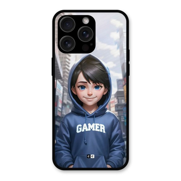 Cute Gamer Metal Back Case for iPhone 15 Pro Max