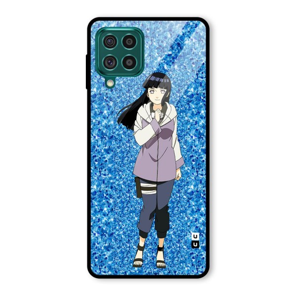 Cute Hinata hyuga Glass Back Case for Galaxy F62