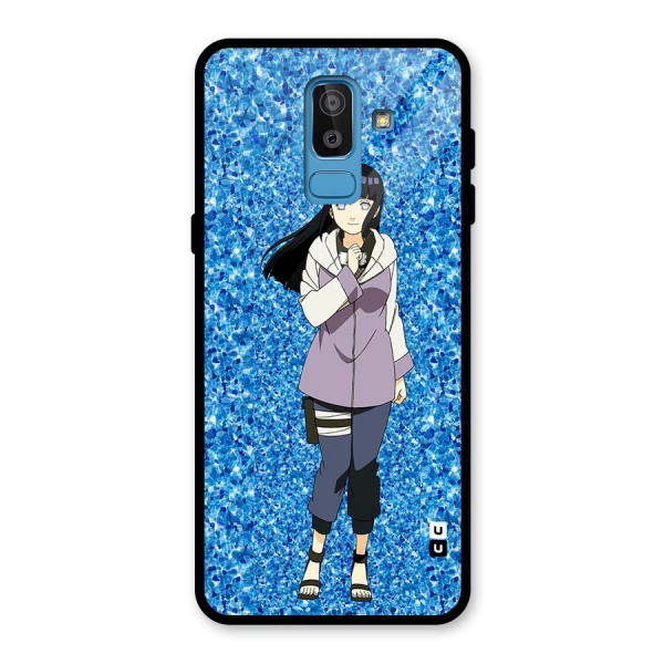 Cute Hinata hyuga Glass Back Case for Galaxy J8