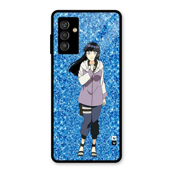 Cute Hinata hyuga Glass Back Case for Galaxy M13