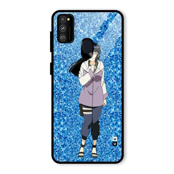 Cute Hinata hyuga Glass Back Case for Galaxy M21