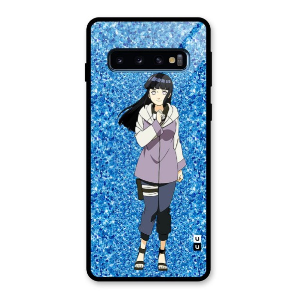 Cute Hinata hyuga Glass Back Case for Galaxy S10