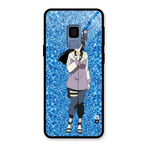 Cute Hinata hyuga Glass Back Case for Galaxy S9