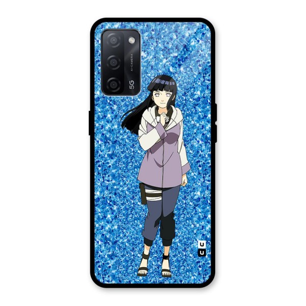 Cute Hinata hyuga Glass Back Case for Oppo A53s 5G