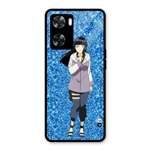 Cute Hinata hyuga Glass Back Case for Oppo A77s