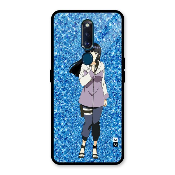 Cute Hinata hyuga Glass Back Case for Oppo F11 Pro