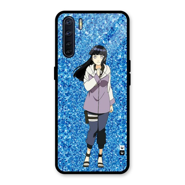 Cute Hinata hyuga Glass Back Case for Oppo F15