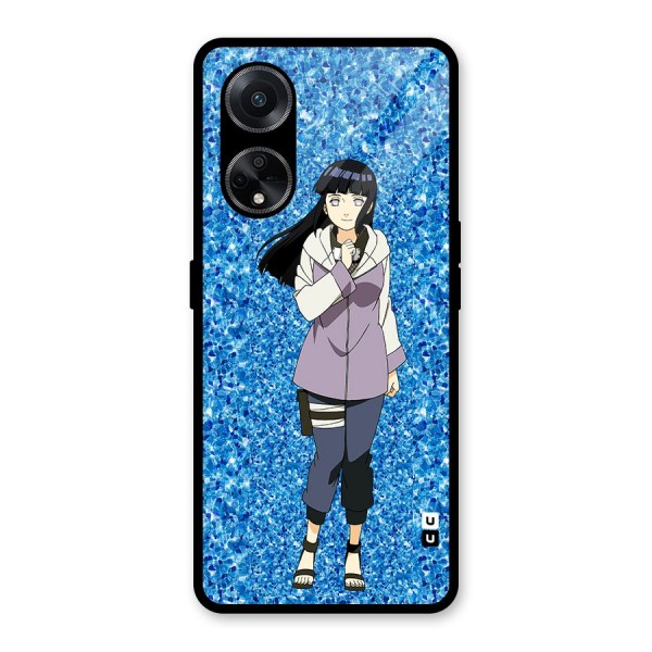 Cute Hinata hyuga Glass Back Case for Oppo F23