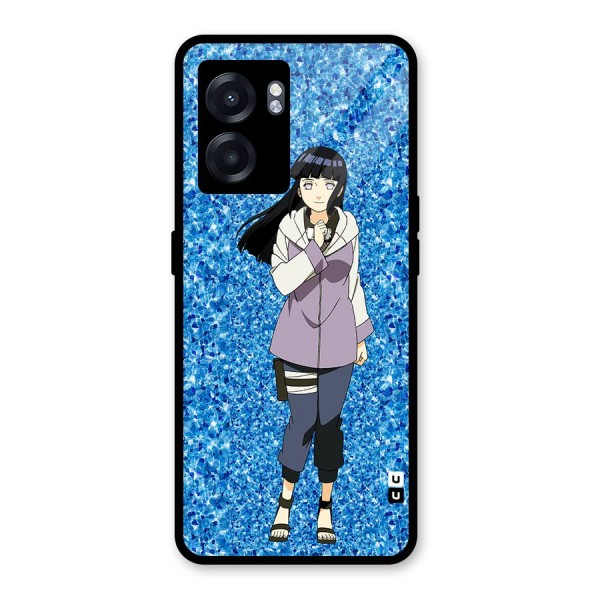 Cute Hinata hyuga Glass Back Case for Oppo K10 (5G)