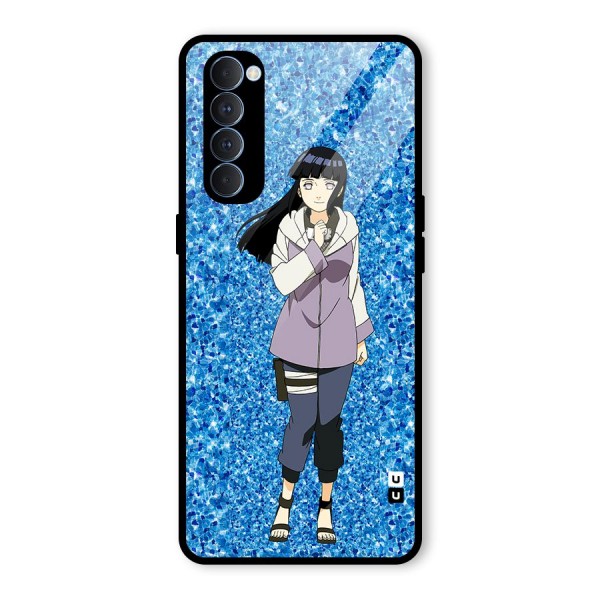 Cute Hinata hyuga Glass Back Case for Oppo Reno4 Pro