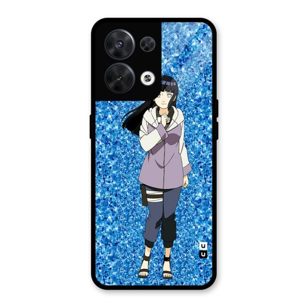 Cute Hinata hyuga Glass Back Case for Oppo Reno8 5G