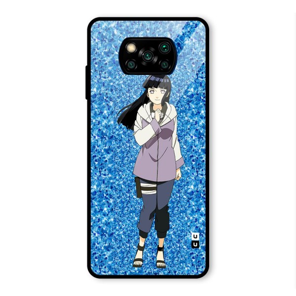 Cute Hinata hyuga Glass Back Case for Poco X3 Pro