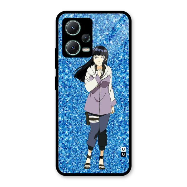 Cute Hinata hyuga Glass Back Case for Poco X5