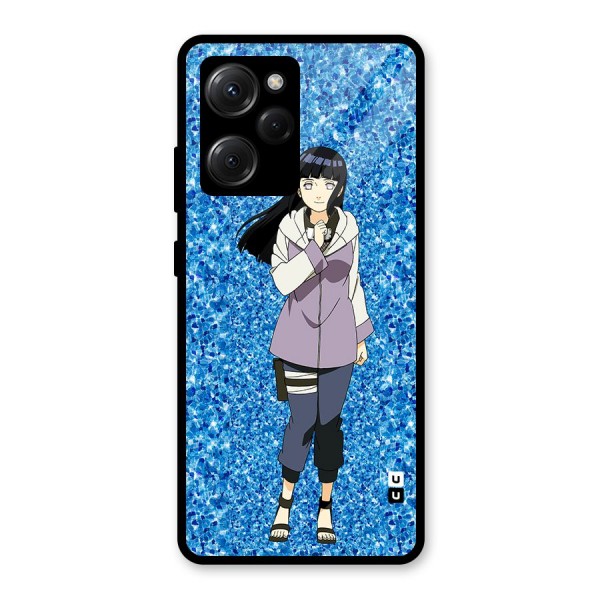 Cute Hinata hyuga Glass Back Case for Poco X5 Pro