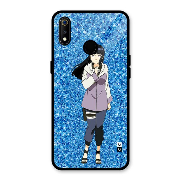 Cute Hinata hyuga Glass Back Case for Realme 3