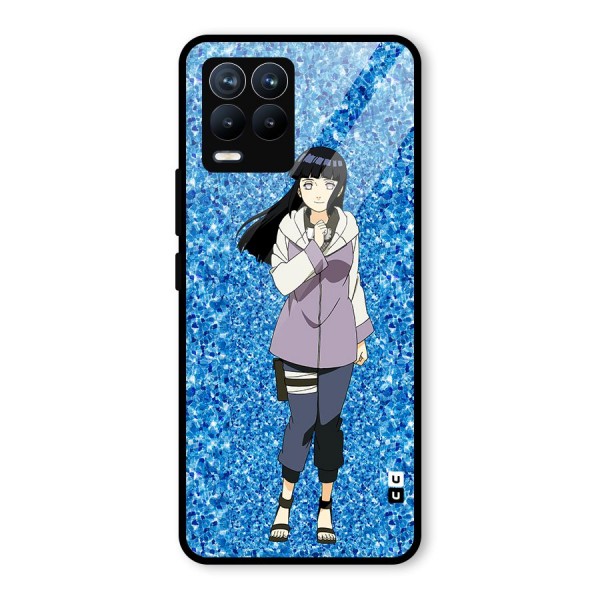 Cute Hinata hyuga Glass Back Case for Realme 8