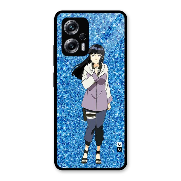 Cute Hinata hyuga Glass Back Case for Redmi K50i