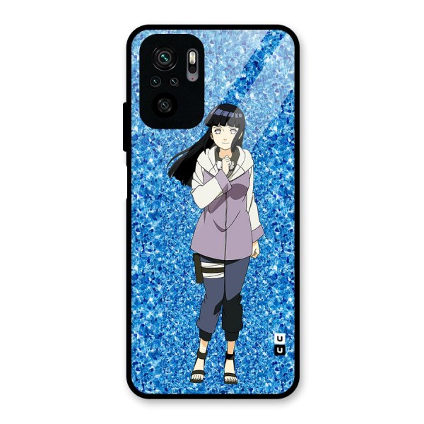 Cute Hinata hyuga Glass Back Case for Redmi Note 10