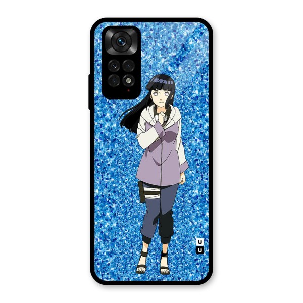 Cute Hinata hyuga Glass Back Case for Redmi Note 11S