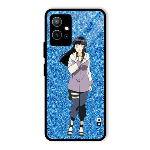 Cute Hinata hyuga Glass Back Case for Vivo T1 5G