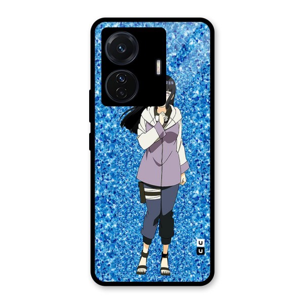 Cute Hinata hyuga Glass Back Case for Vivo T1 Pro