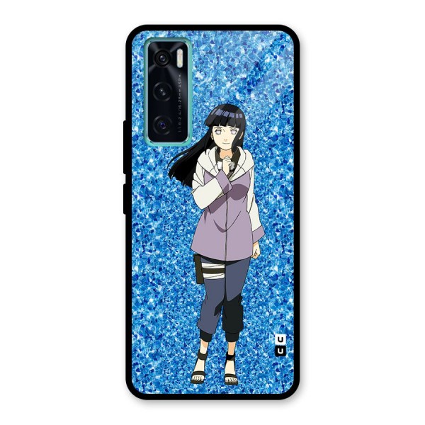 Cute Hinata hyuga Glass Back Case for Vivo V20 SE