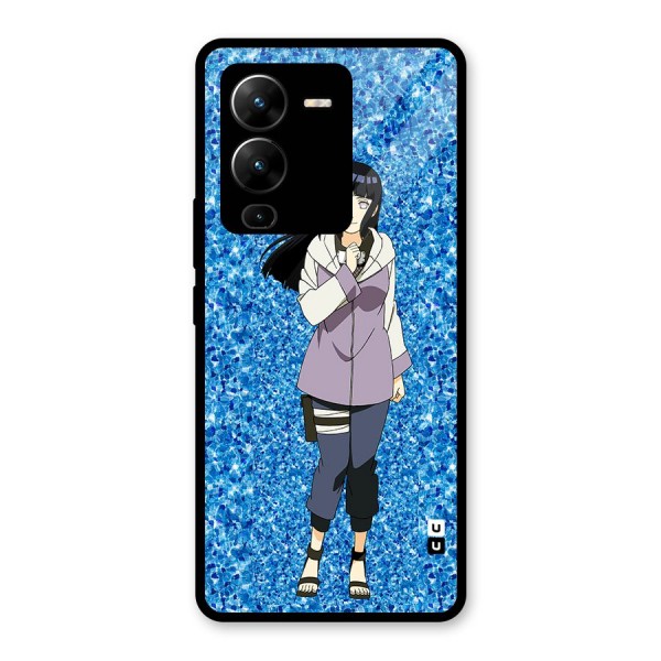 Cute Hinata hyuga Glass Back Case for Vivo V25 Pro