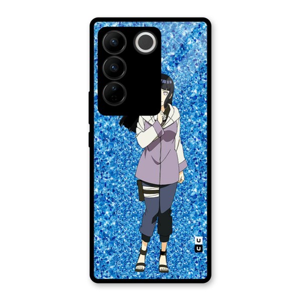 Cute Hinata hyuga Glass Back Case for Vivo V27 Pro