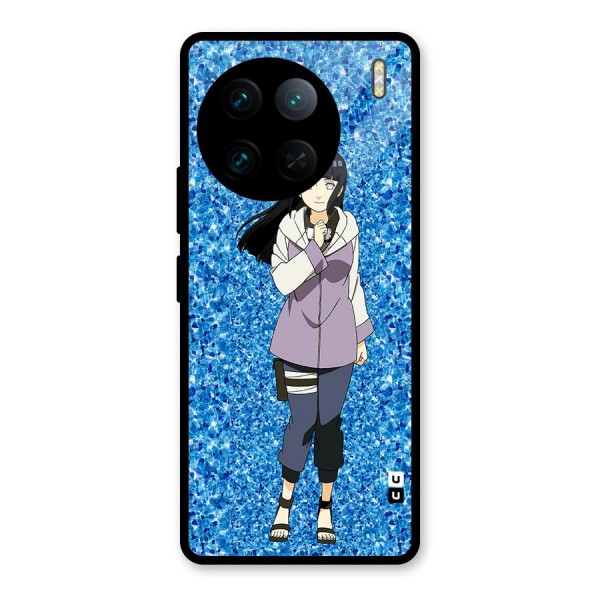 Cute Hinata hyuga Glass Back Case for Vivo X90 Pro