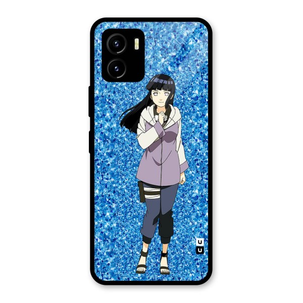 Cute Hinata hyuga Glass Back Case for Vivo Y15s