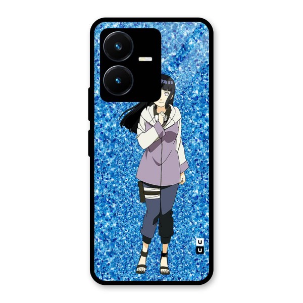 Cute Hinata hyuga Glass Back Case for Vivo Y22