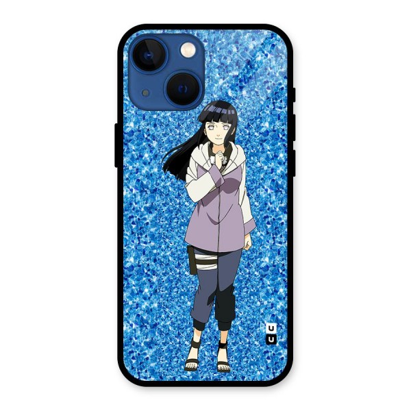 Cute Hinata hyuga Glass Back Case for iPhone 13 Mini