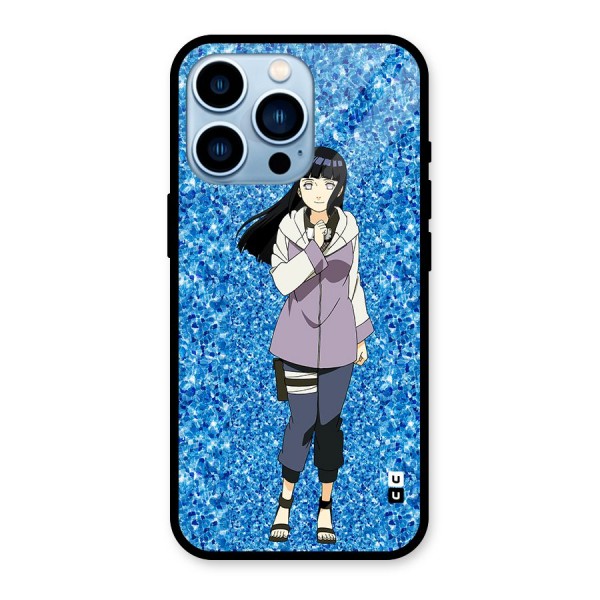 Cute Hinata hyuga Glass Back Case for iPhone 13 Pro