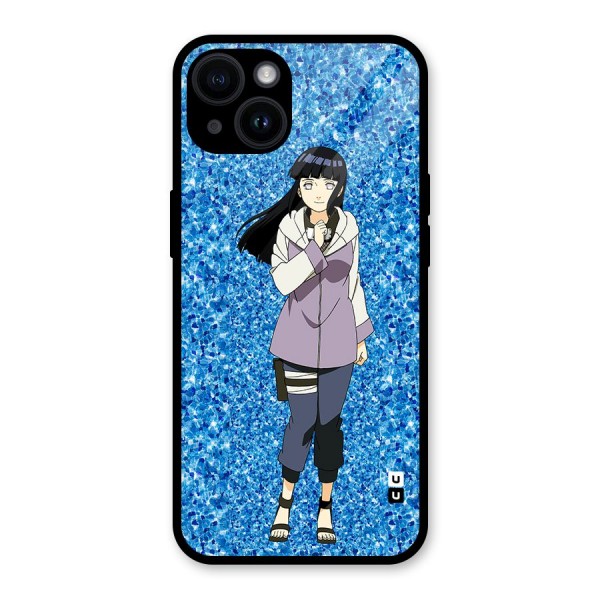 Cute Hinata hyuga Glass Back Case for iPhone 14