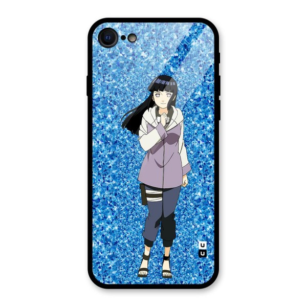 Cute Hinata hyuga Glass Back Case for iPhone 8