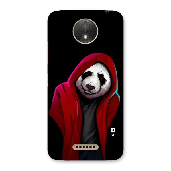 Cute Hoodie Panda Back Case for Moto C Plus