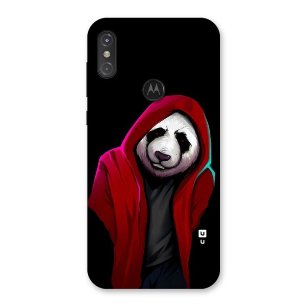 Cute Hoodie Panda Back Case for Motorola One Power