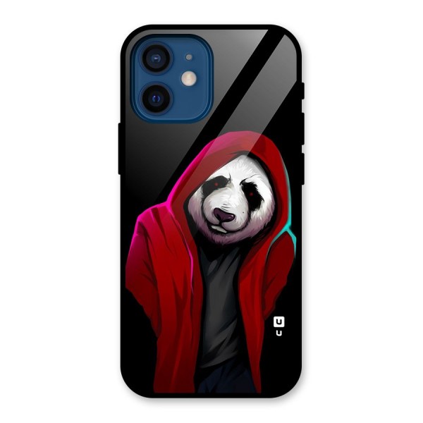 Cute Hoodie Panda Glass Back Case for iPhone 12 Mini