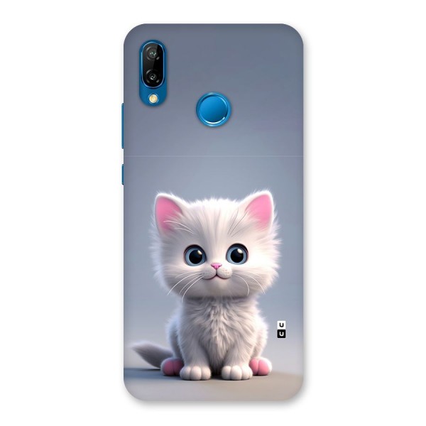 Cute Kitten Sitting Back Case for Huawei P20 Lite