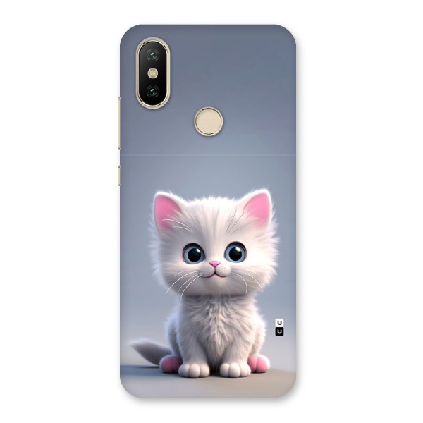 Cute Kitten Sitting Back Case for Mi A2