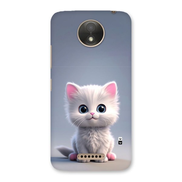 Cute Kitten Sitting Back Case for Moto C Plus