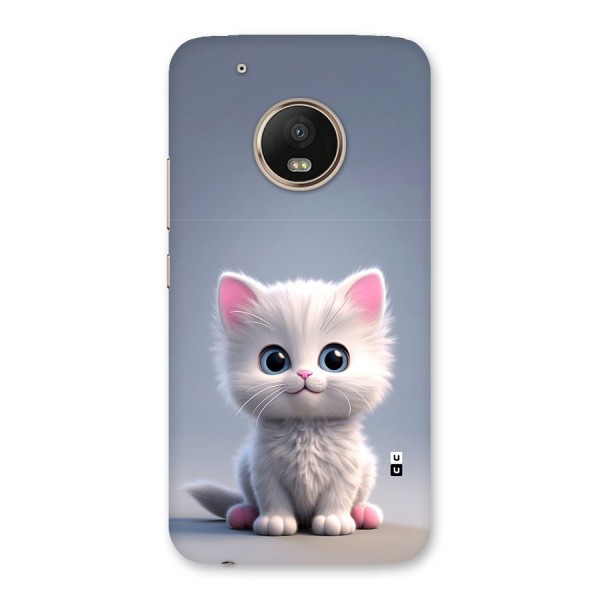 Cute Kitten Sitting Back Case for Moto G5 Plus